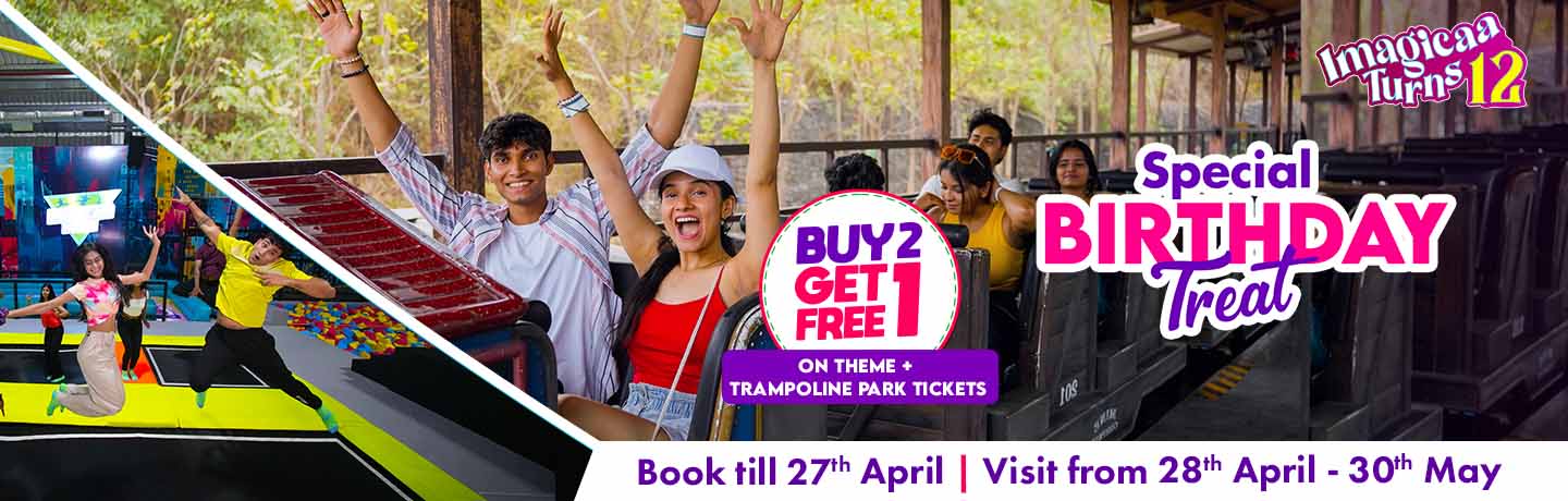 Buy 2 get 1 free birthday offer theme park