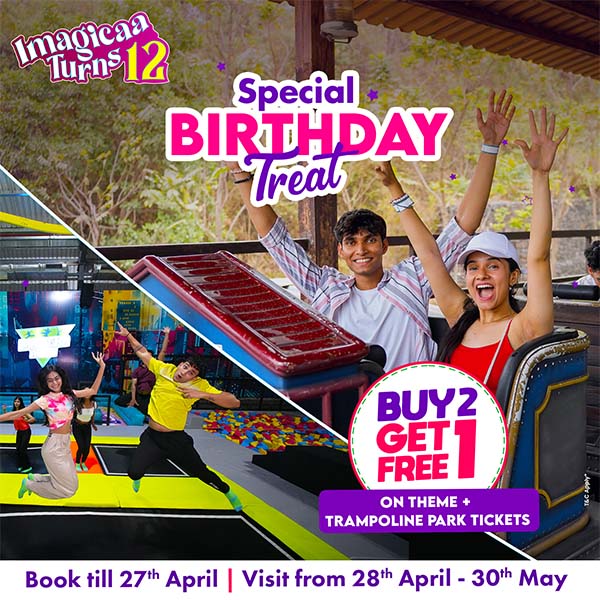 Buy 2 get 1 free birthday offer theme park